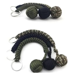 paracord survival keychain monkey fist outdoor gear accessory with steel core