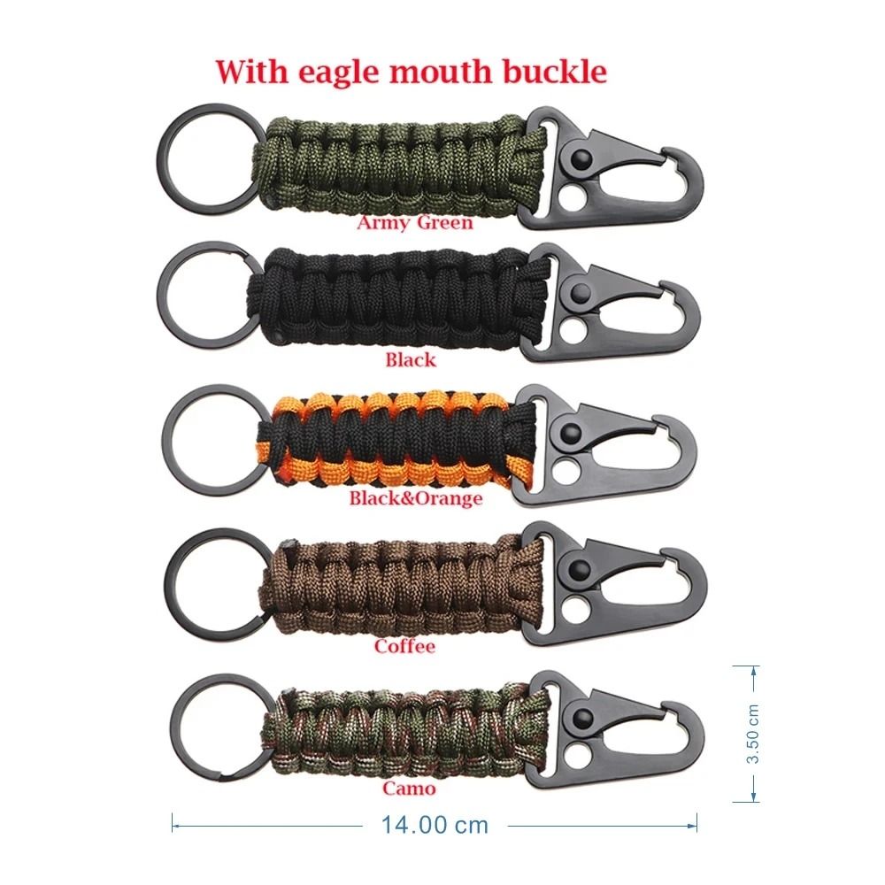 Paracord Monkey Fist Keychain Outdoor Safety Accessory With Steel Core 13