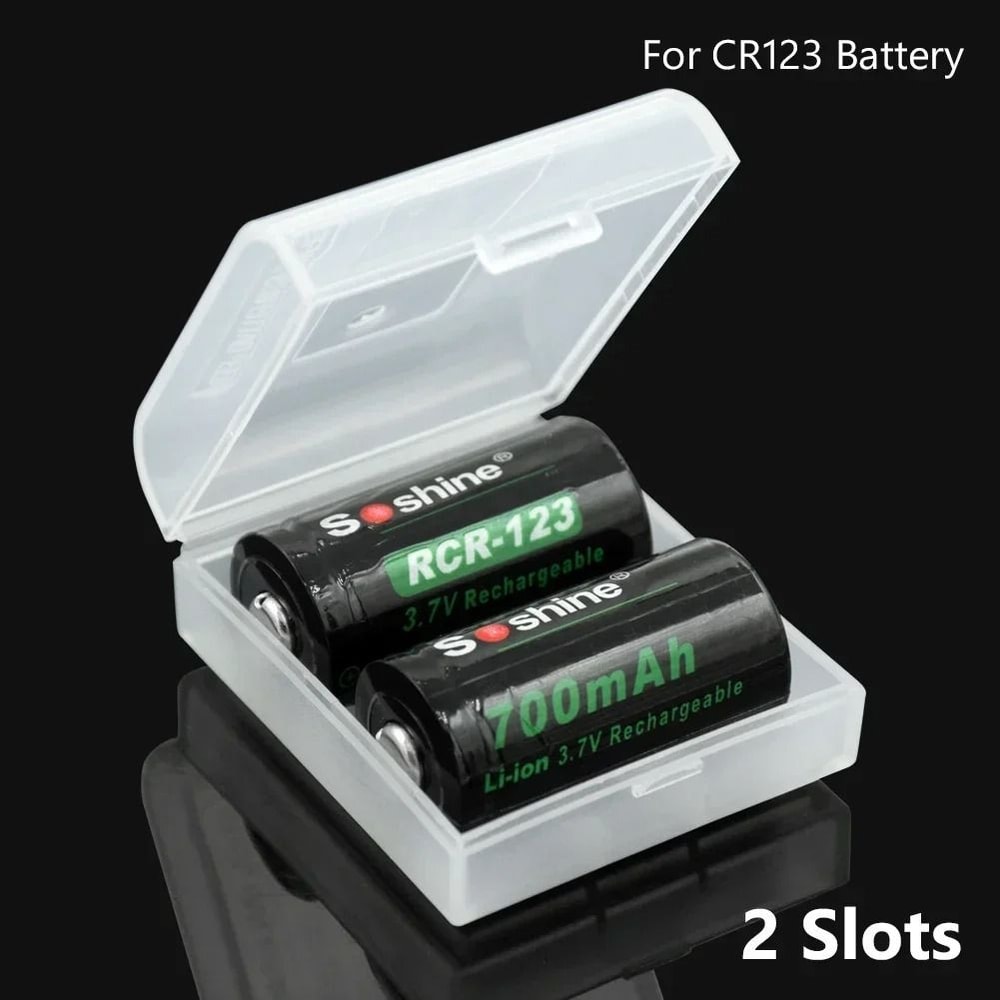 Transparent Battery Storage Box CR123 Battery Holder 16340 Battery Case 11