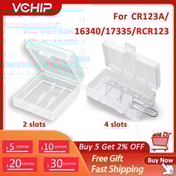 transparent battery storage box cr123 battery holder 16340 battery case