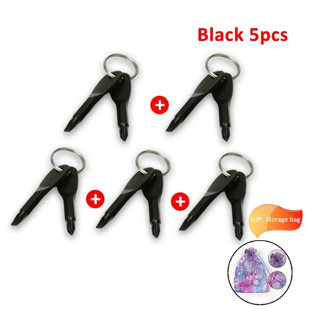 EDC Multi Tool Keychain Screwdriver Portable Outdoor Emergency Repair Tool 11