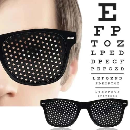 Unisex Pinhole Vision Glasses for Eye Strain Relief and Focus Training