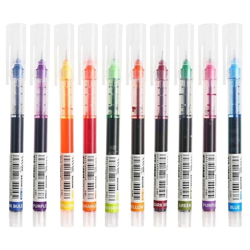 Fine Tip Needle Point Gel Pens Smooth Writing School And Office Set 7