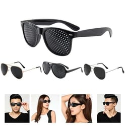 pinhole vision correction glasses for eye strain relief and focus training