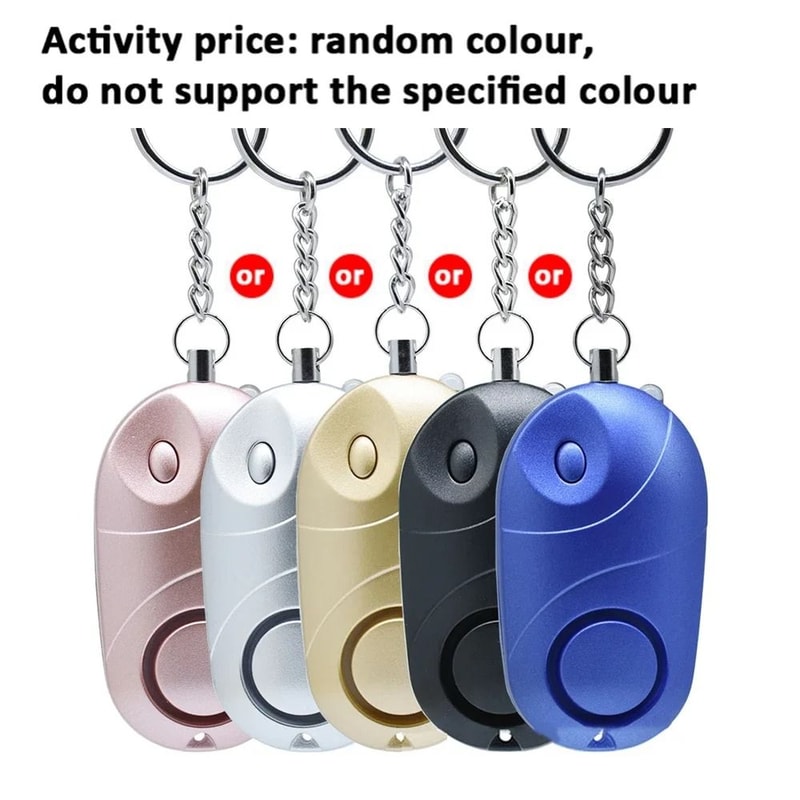 Personal Safety Alarm Keychain With LED Flashlight For Emergency Protection 15