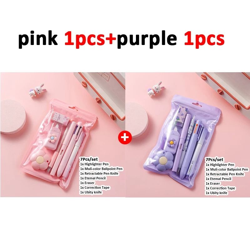 7 In 1 School Stationery Set Complete Student Supplies Gift Kit 15