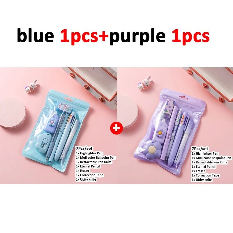 7 In 1 School Stationery Set Complete Student Supplies Gift Kit 11