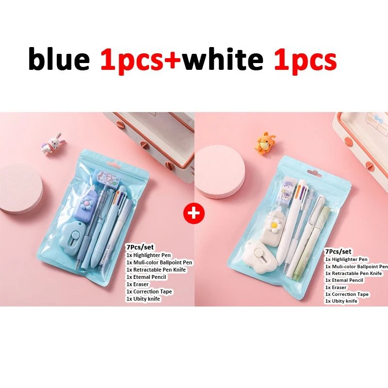 7 In 1 School Stationery Set Complete Student Supplies Gift Kit 14
