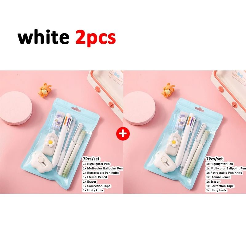 7 In 1 School Stationery Set Complete Student Supplies Gift Kit 6