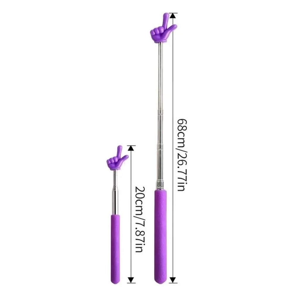 Telescopic Teaching Pointer Stainless Steel Extendable Presentation Stick 14