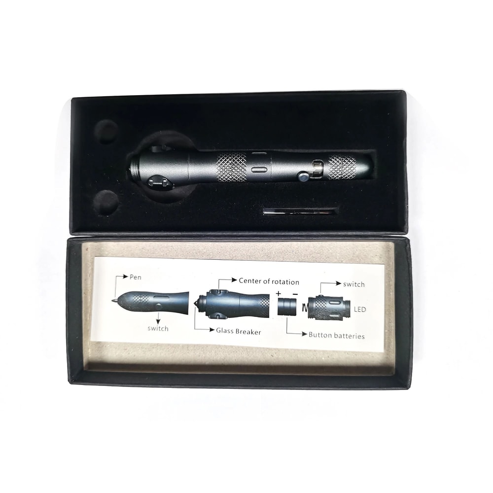 Multifunction Tactical Pen With Spinner Stress Relief And LED Light 3
