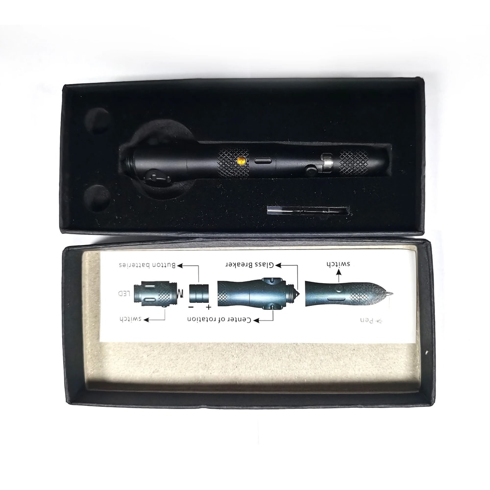 Multifunction Tactical Pen With Spinner Stress Relief And LED Light 2