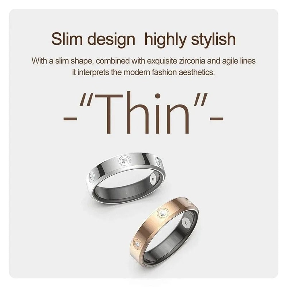Slim Smart Ring Health Monitor With Heart Rate Sleep Tracking Waterproof Design 9