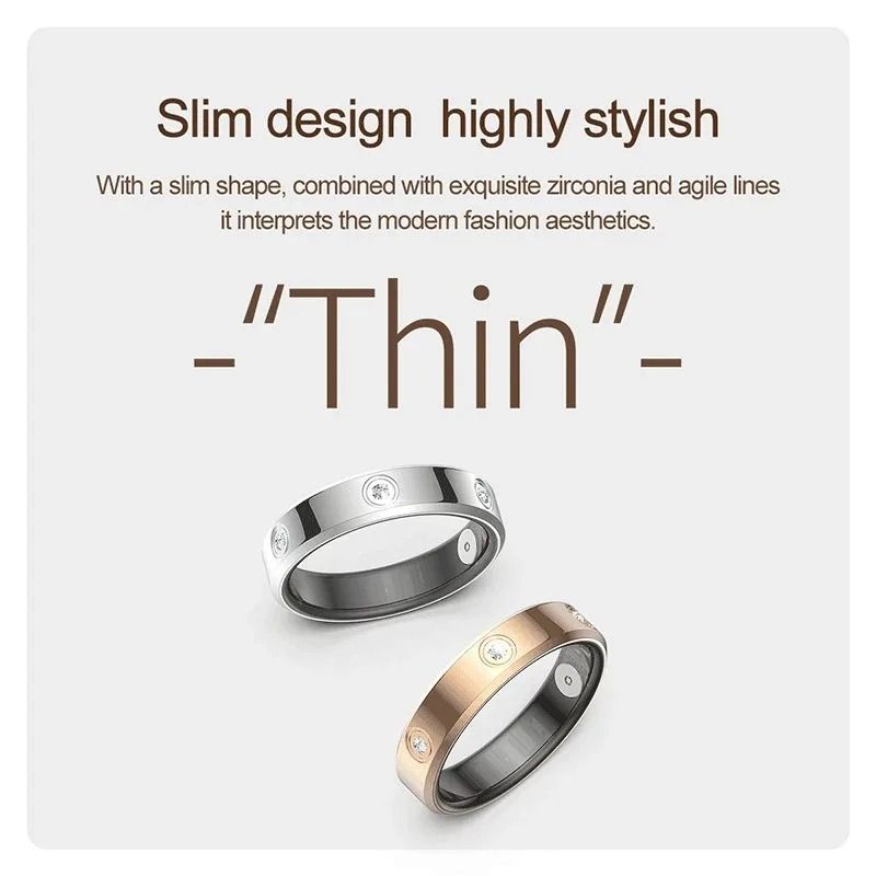 Slim Smart Ring Health Monitor With Heart Rate Sleep Tracking Waterproof Design 9