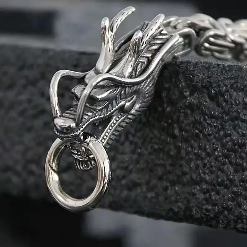 Dragon Chain Stainless Steel Bracelet Hip Hop Unisex Fashion Accessory 5