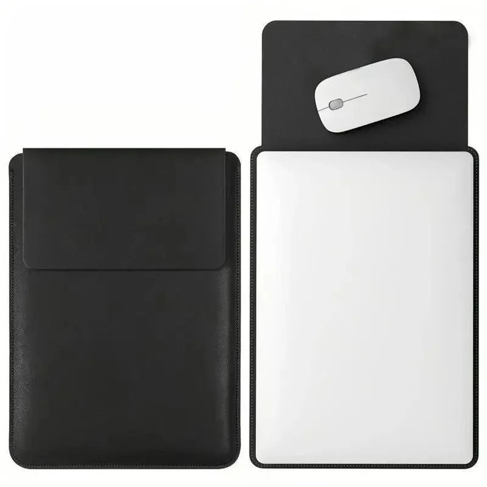 PU Leather Laptop Sleeve Case Slim Protective Cover For 14 To 16 Inch Devices 1