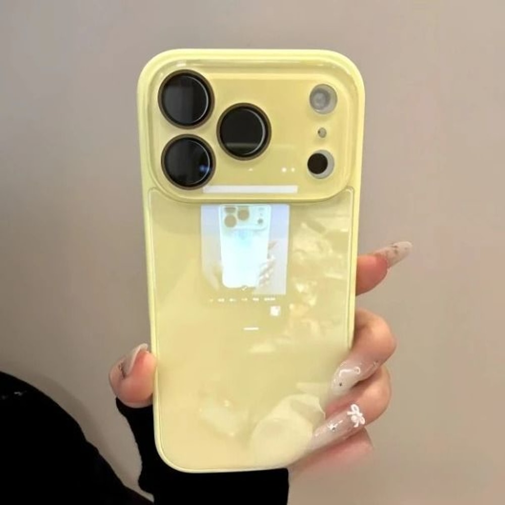 Luxury IPhone Tempered Glass Case Shockproof Hard Back With Camera Protection 3