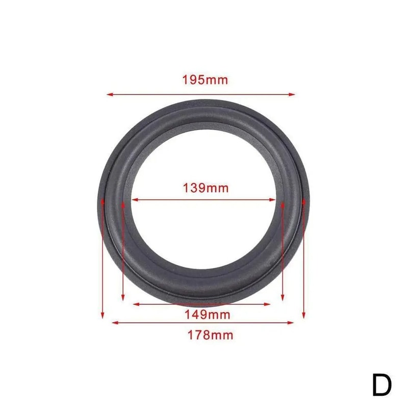 Rubber Speaker Surround Repair Edge Suspension Ring For 4 To 12 Inch Speakers 4