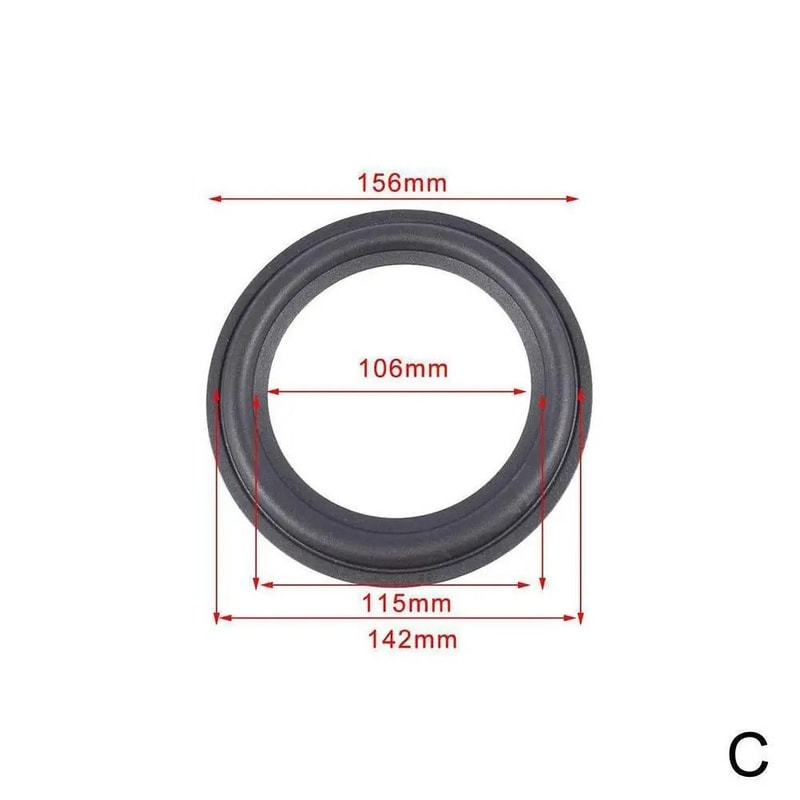 Rubber Speaker Surround Repair Edge Suspension Ring For 4 To 12 Inch Speakers 3