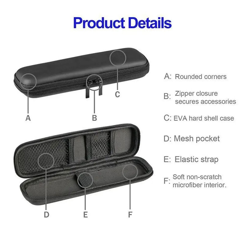 EVA Pencil Case Hard Shell Pen Pouch Stylus And Earphone Storage Organizer 15