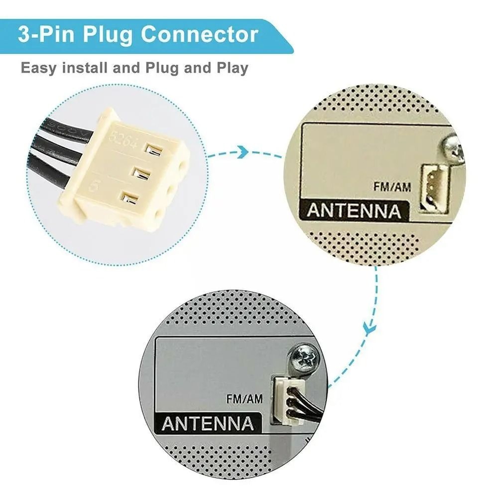 Universal FM AM Radio Antenna Loop Signal Booster For Stereo Receivers 1