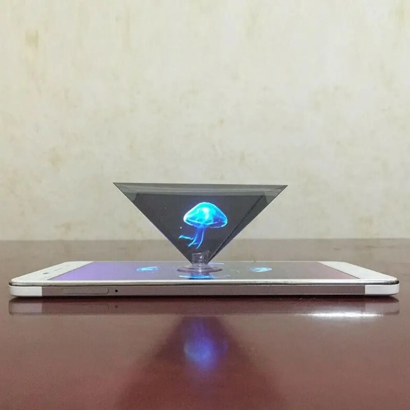 3D Hologram Phone Projector Pyramid Display Stand For Smartphones 1