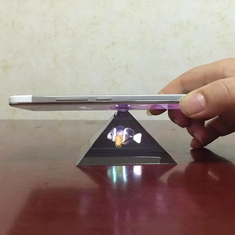 3D Hologram Phone Projector Pyramid Display Stand For Smartphones 7