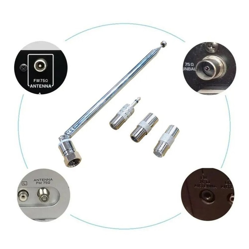 Telescopic FM DAB Antenna 35mm Radio Aerial With Adapter Set 5