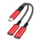 USB C Splitter Adapter Dual Type C Audio And Charging 60W PD 4
