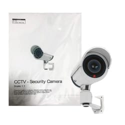 dummy security camera with led flash outdoor indoor fake cctv