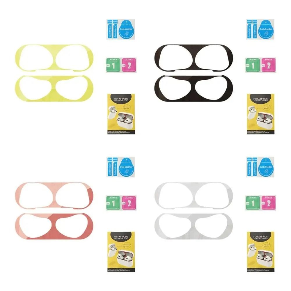 AirPods 4 Metal Mesh Dust Proof Stickers Earbud Grill Protector Set 5