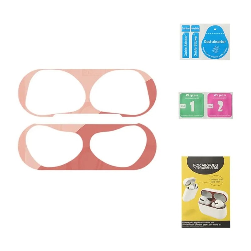 AirPods 4 Metal Mesh Dust Proof Stickers Earbud Grill Protector Set 6
