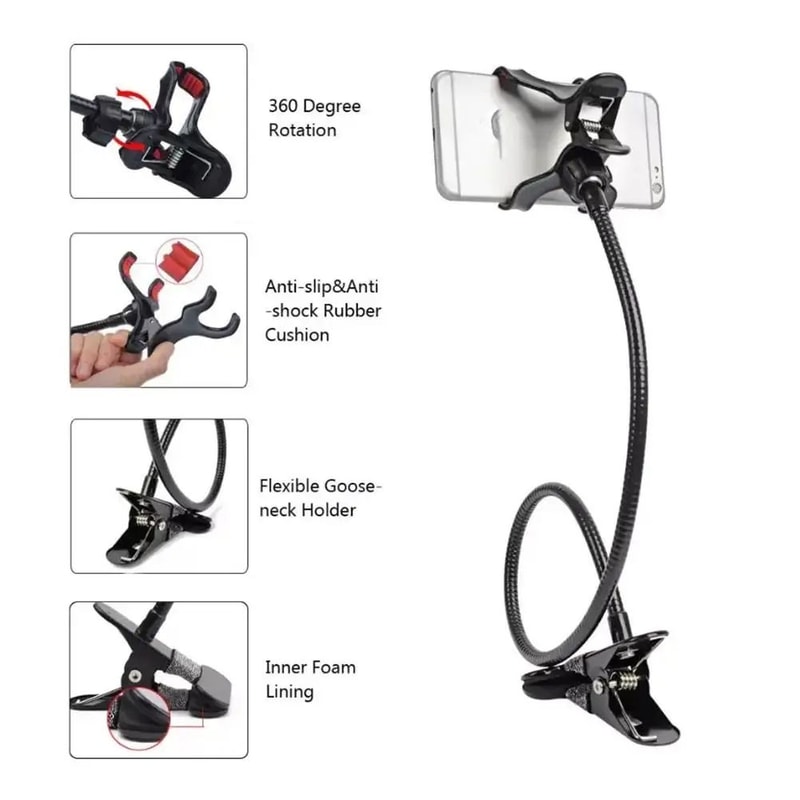 Adjustable Flexible Phone Holder Lazy Bed Desk Mount Stand 11