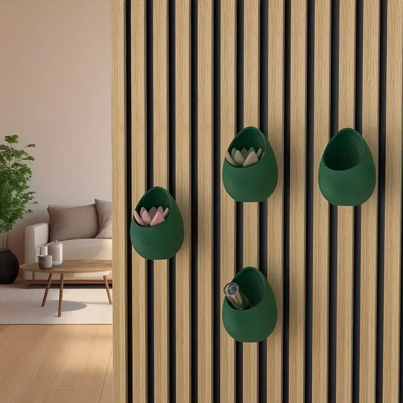 Acoustic Panel Tray Soundproof Shelf Wall Plant Display Organizer 6