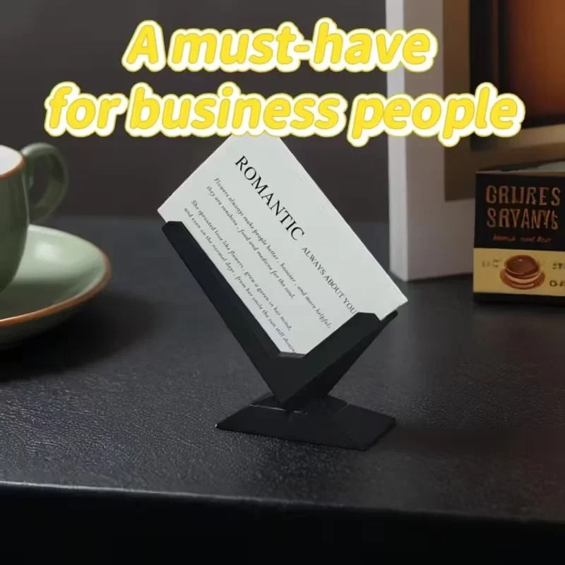 Minimalist Business Card Holder Desk Organizer Modern Desktop Card Stand 5