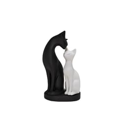 modern black white cat sculpture decorative figurine for home and desk