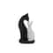 Modern Black White Cat Sculpture Decorative Figurine For Home And Desk 0