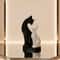 Modern Black White Cat Sculpture Decorative Figurine For Home And Desk 4