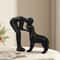 Elegant Dog Owner Statue Modern Pet Lover Home Decor Figurine 3