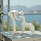 Elegant Dog Owner Statue Modern Pet Lover Home Decor Figurine 5
