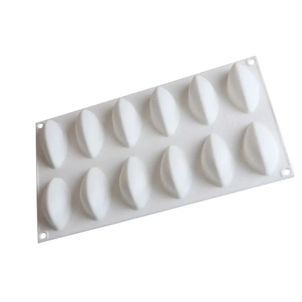 12 Cavity Silicone Cake Mold Quenelle Shape Mousse Cake Mold Fondant Mold Tray 4