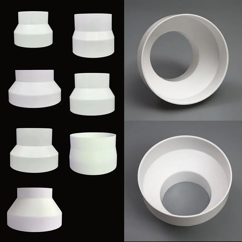 ABS Ventilation Pipe Reducer Adapter Durable Air Duct Connector For Vent Systems 9