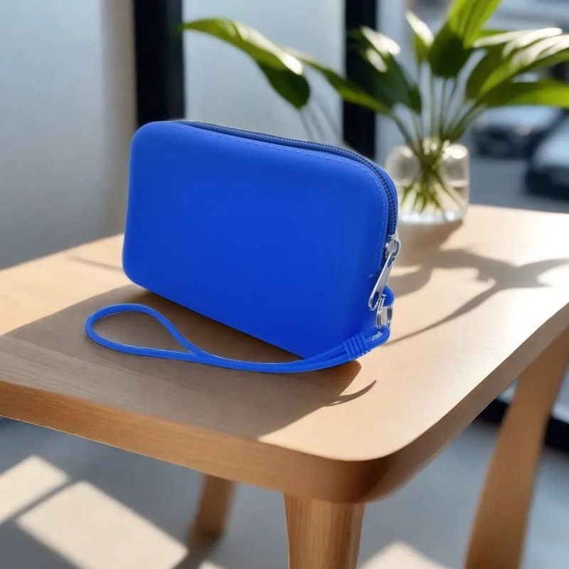 Silicone Cosmetic Bag Small Makeup Pouch Coin Purse Organizer Travel Storage Bag 5