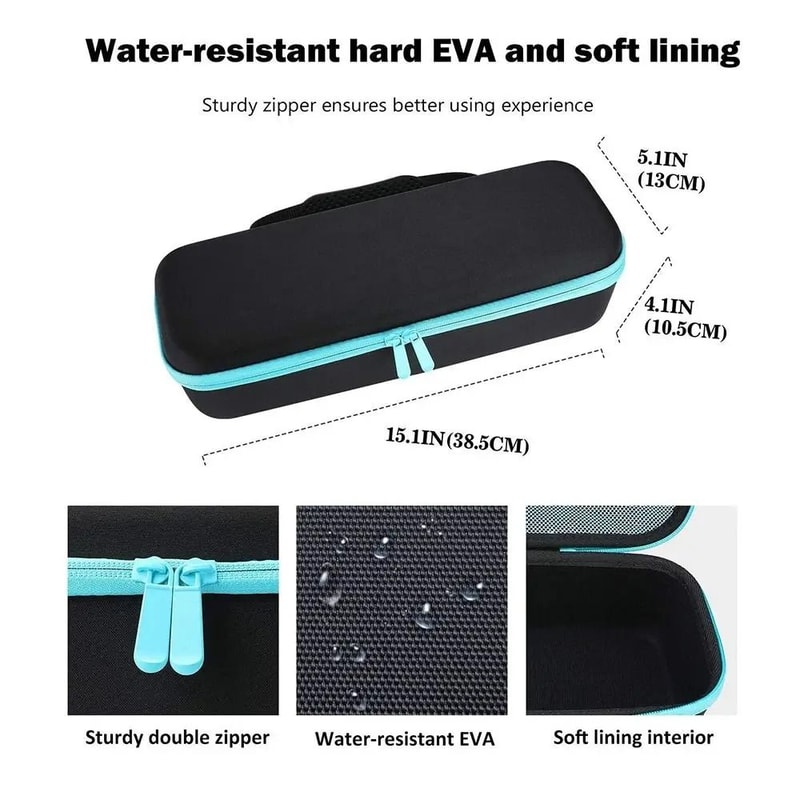 Hard Shell Hair Dryer Brush Travel Case Portable Hot Air Brush Storage Bag Organizer 6