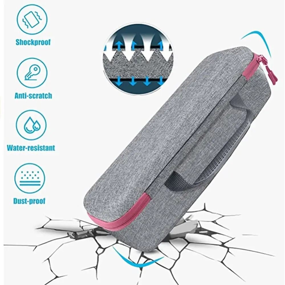 Hard Shell Hair Dryer Brush Travel Case Portable Hot Air Brush Storage Bag Organizer 7