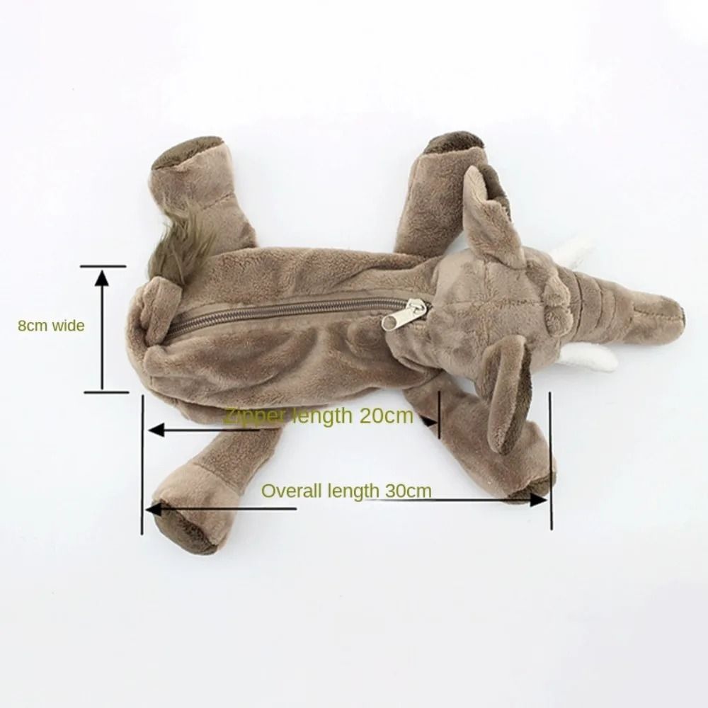 Cute Plush Pencil Case Kawaii Animal Large Capacity Pencil Pouch Storage Bag 12