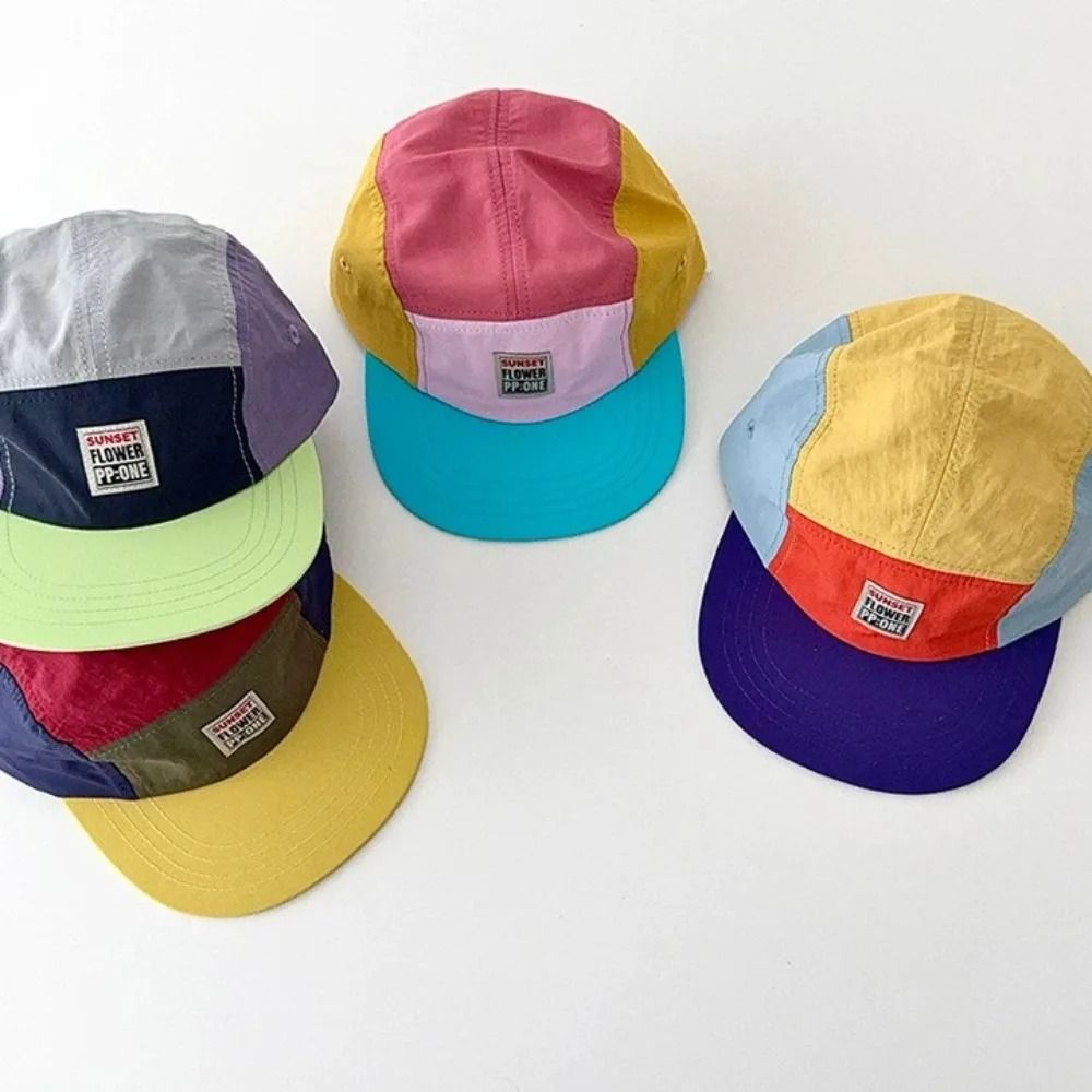 Retro 5 Panel Baseball Cap Quick Dry Breathable Flat Brim Unisex Streetwear Hat 0