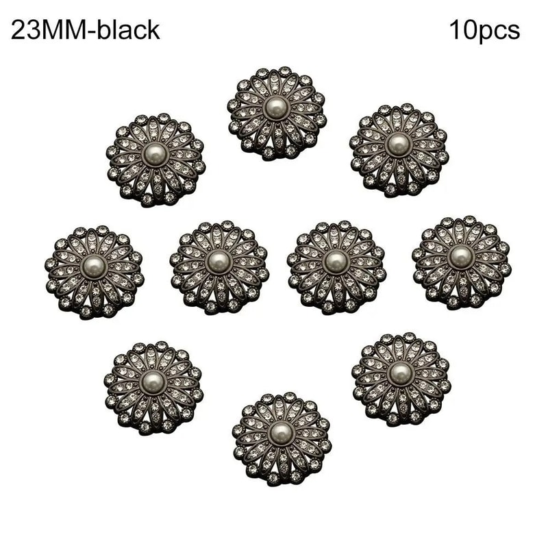 10pcs Retro Metal Pearl Decorative Sewing Buttons DIY Clothing Craft Accessories 7