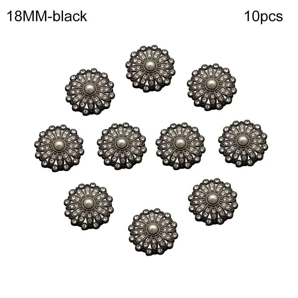 10pcs Retro Metal Pearl Decorative Sewing Buttons DIY Clothing Craft Accessories 1