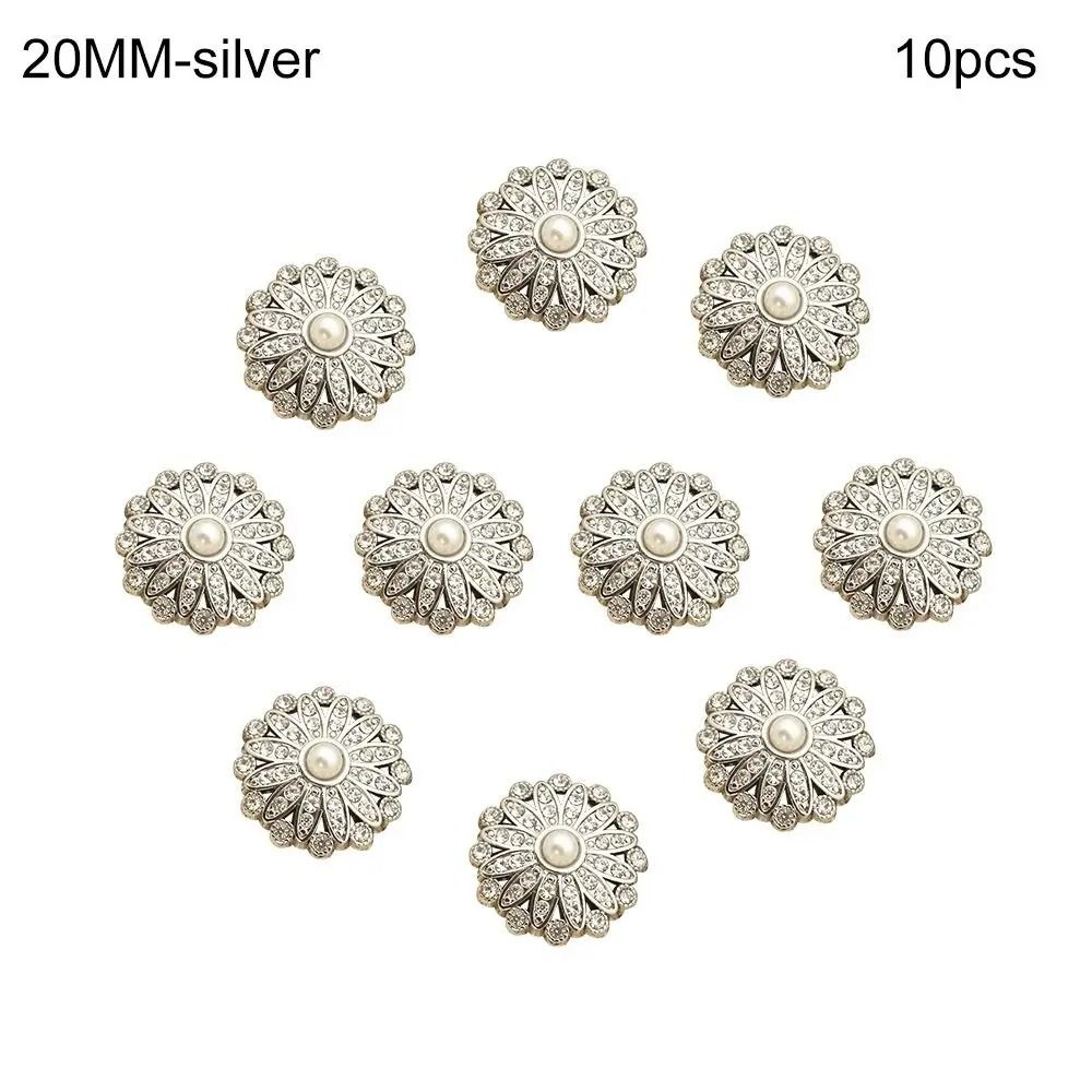 10pcs Retro Metal Pearl Decorative Sewing Buttons DIY Clothing Craft Accessories 5